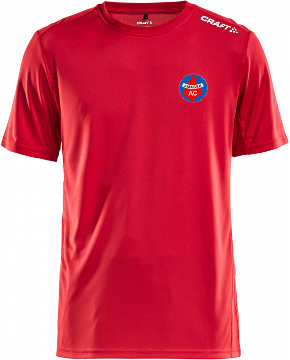 Craft - Aac Coach Short Sleeve Tee Men - Rojo & blanco