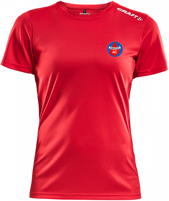 Craft - Aac Coach Short Sleeve Tee Women - Vermelho & branco